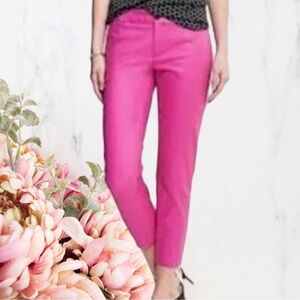 Banana Republic Hampton Fit Crop Pants Pink Sz 4 Sold Out Online